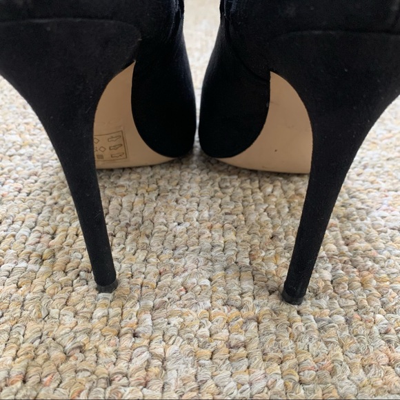 Aldo Suede Tuxedo Side Lace-Up Pointed Toe Boots 6M - Picture 7 of 8